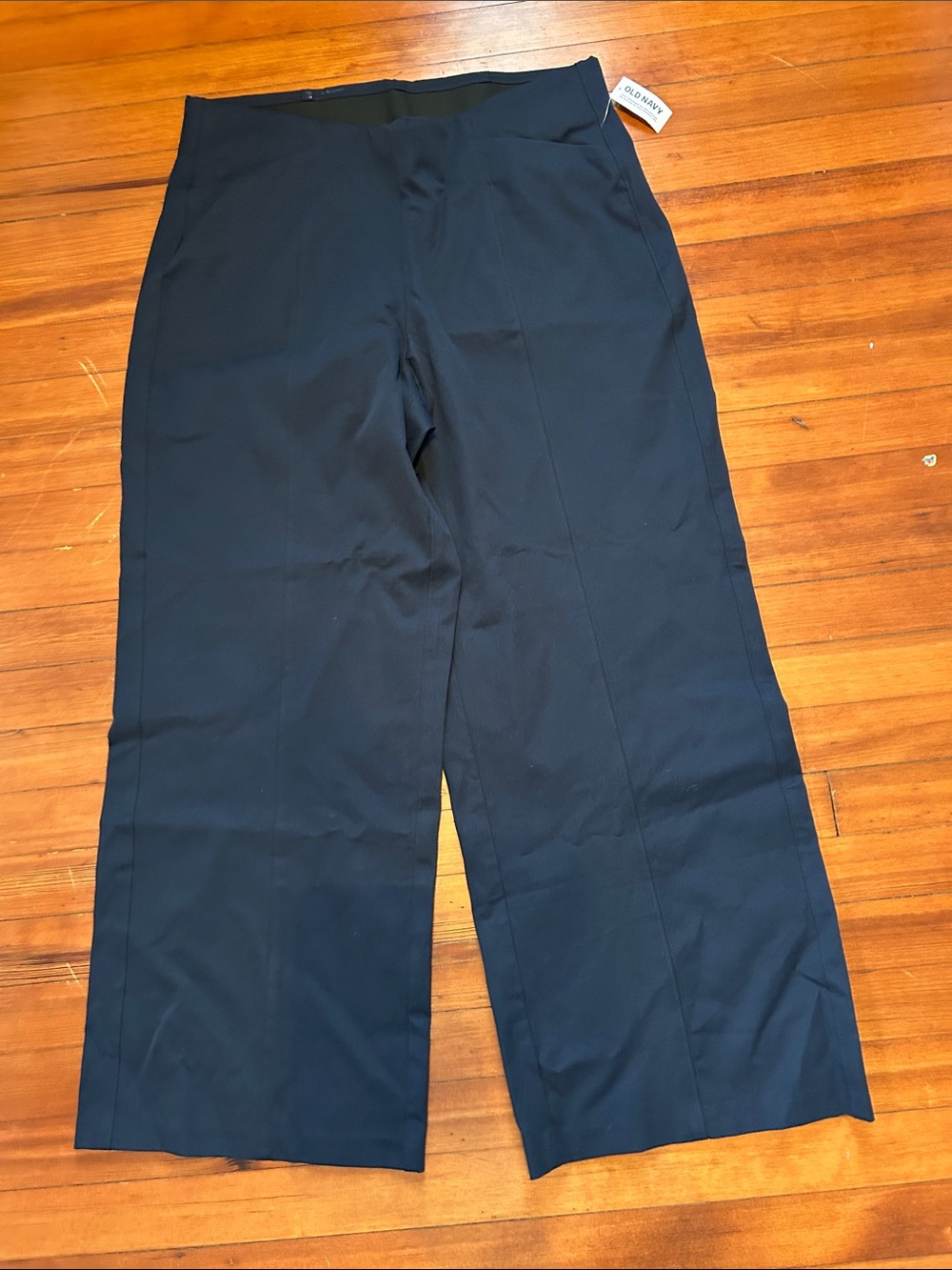 Old Navy Wide-leg pants pull-on high rise Navy Blue Women’s Size XL NWT